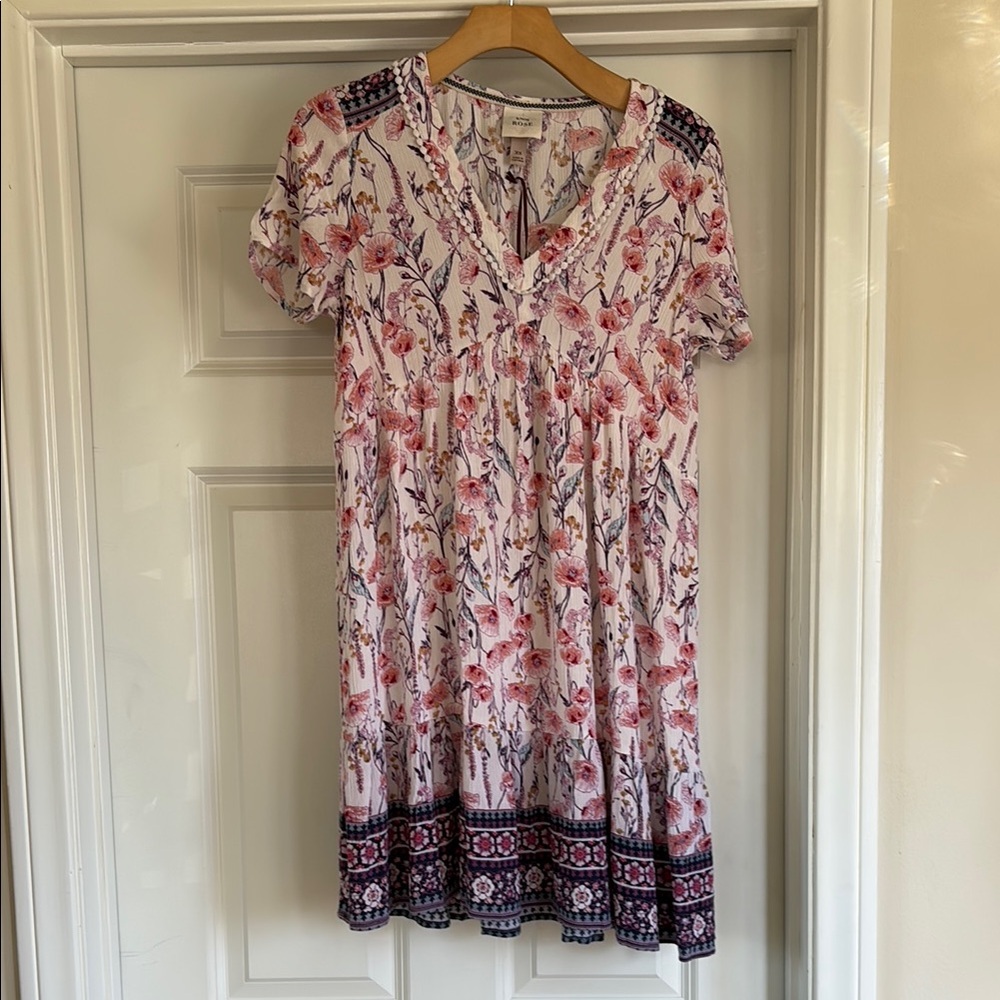 Knox Rose Pink and Purple Floral Dress NWOT